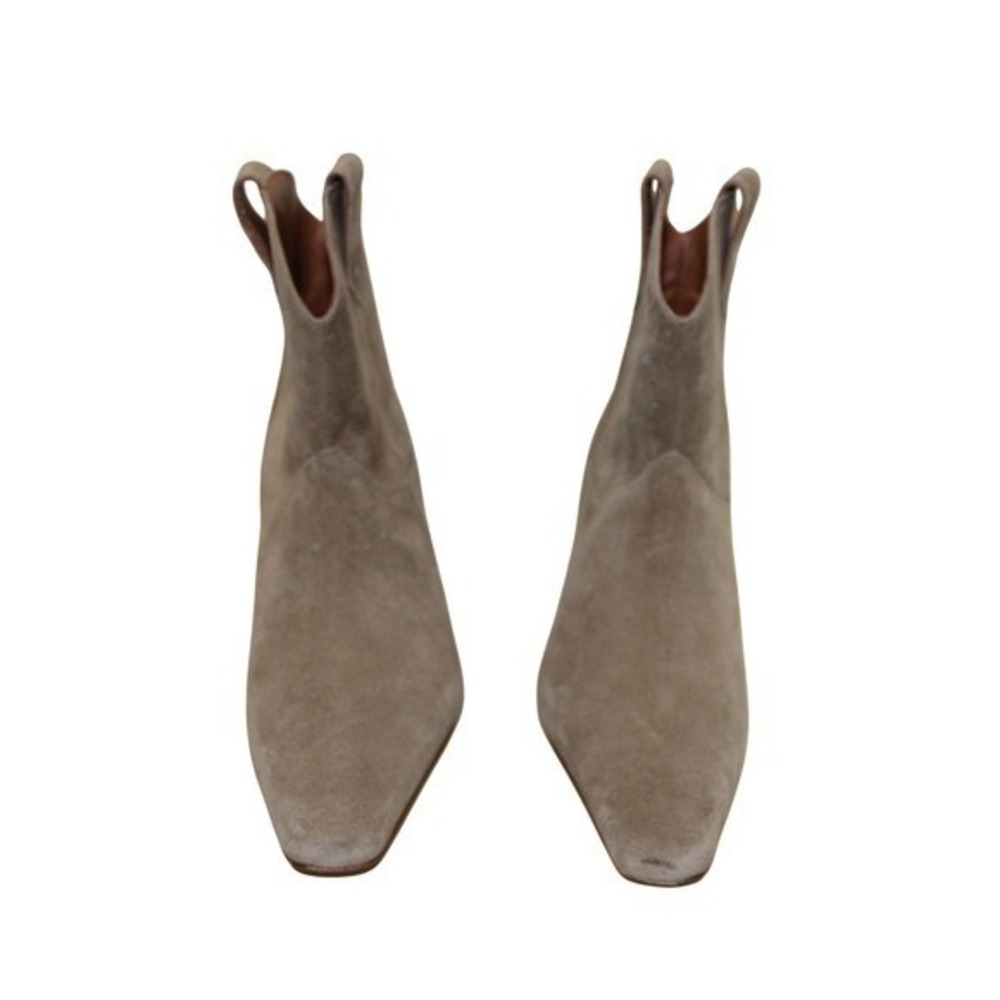 STAUD Suede Western Ankle Boots Womens EU 35 US 5 Tan Kitten Heel Portugal - Picture 4 of 6